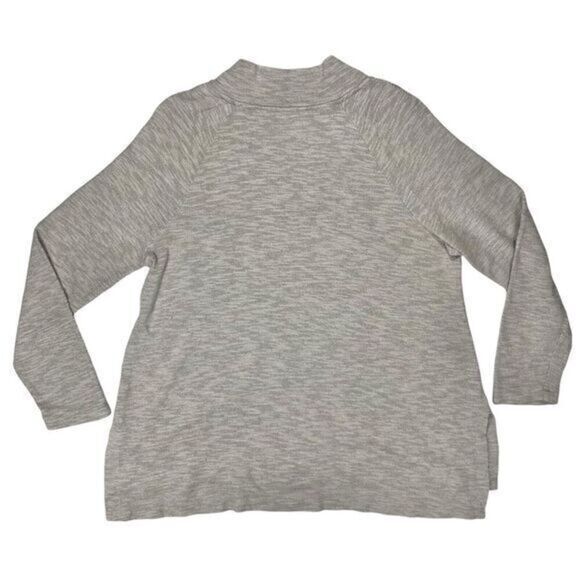 J. Jill Lagenlook Tunic Top Womens Large Gray Minimalist Primitive Long Sleeve - Picture 6 of 16